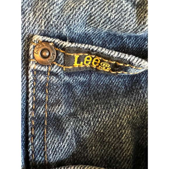 Vintage Lee Jeans Mens Size 31"  Blue Straight Leg Regular Fit PVC Tag MR Logo - Picture 10 of 14